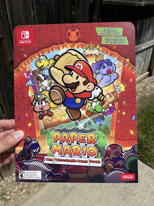 Paper Mario The Thousand Year Door Nintendo Switch Countertop Store Display Standee