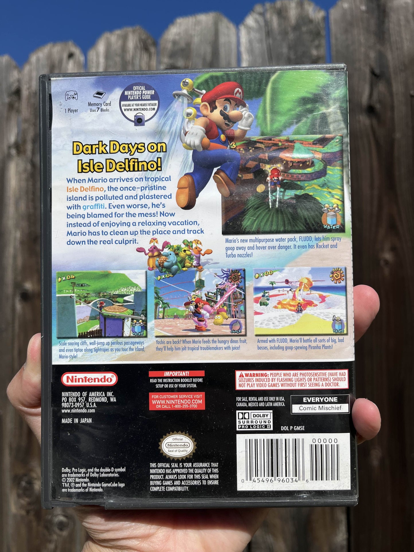 Super Mario Sunshine GameCube CIB Clean