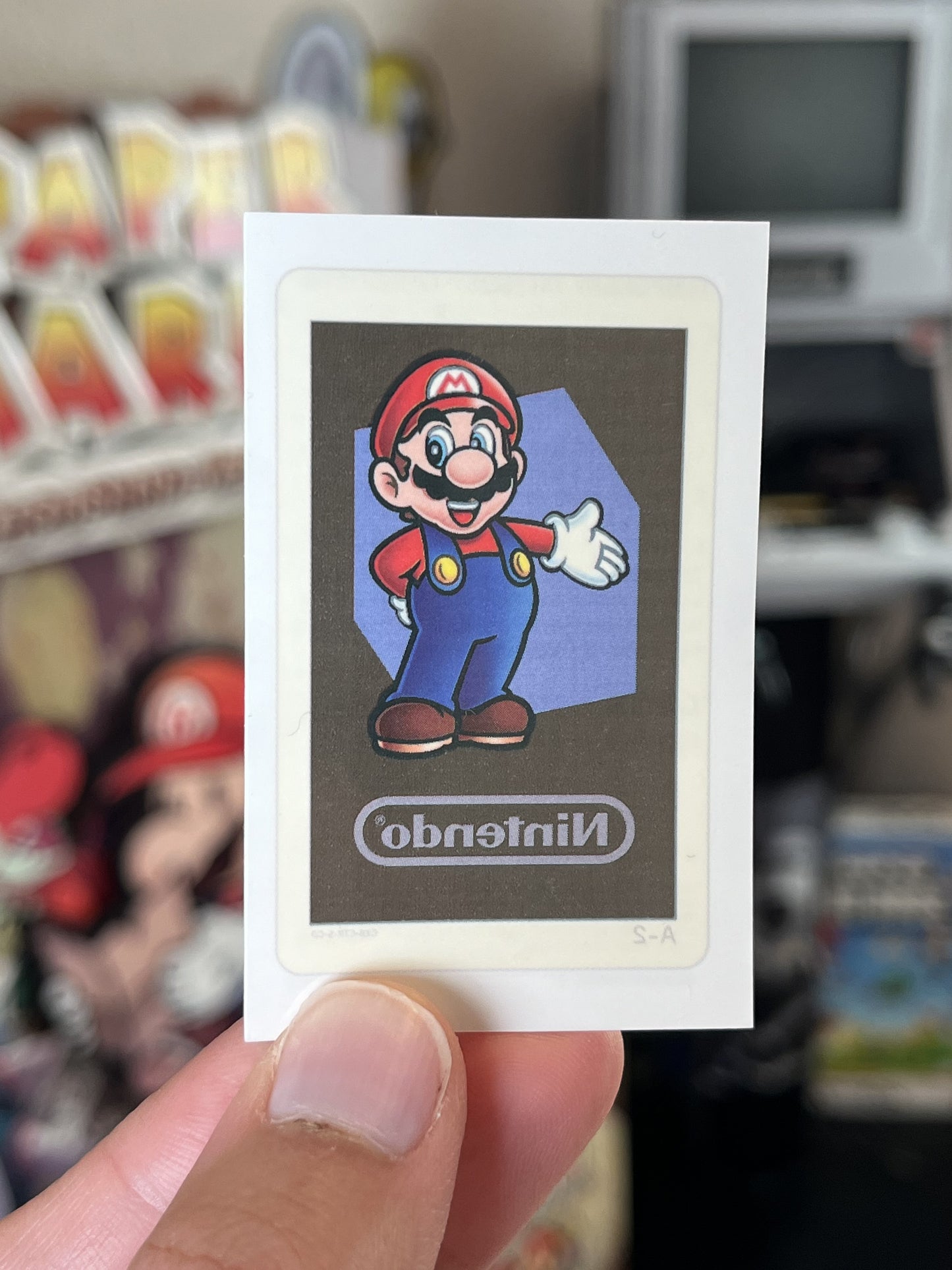 Mario 3DS AR Card Temporary Tattoo NEW