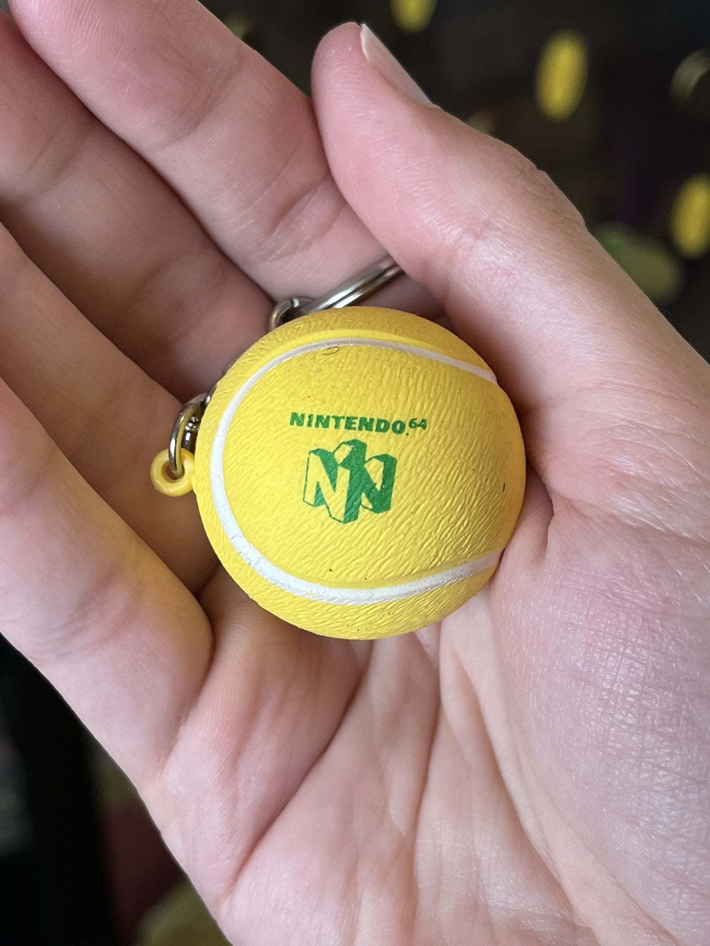 Mario Tennis N64 Promotional Foam Tennis Ball Keychain