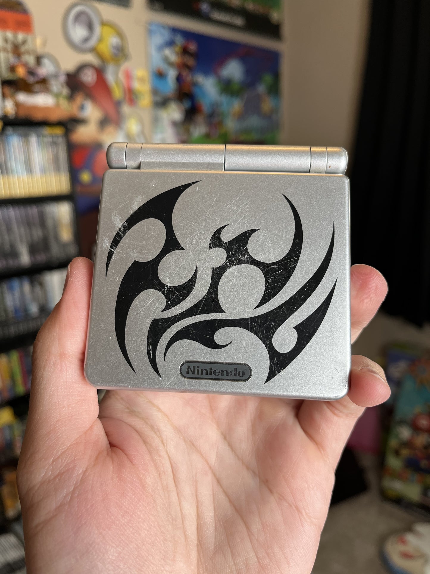 Game Boy Advance SP Special Tribal Tattoo Edition W/ Charger