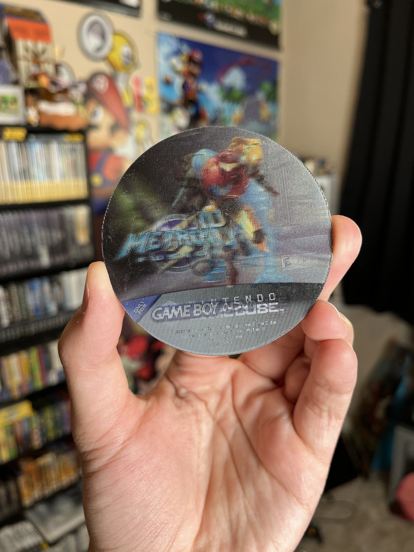 Metroid Prime/Metroid Fusion Lenticular Promotional Button Badge Rare