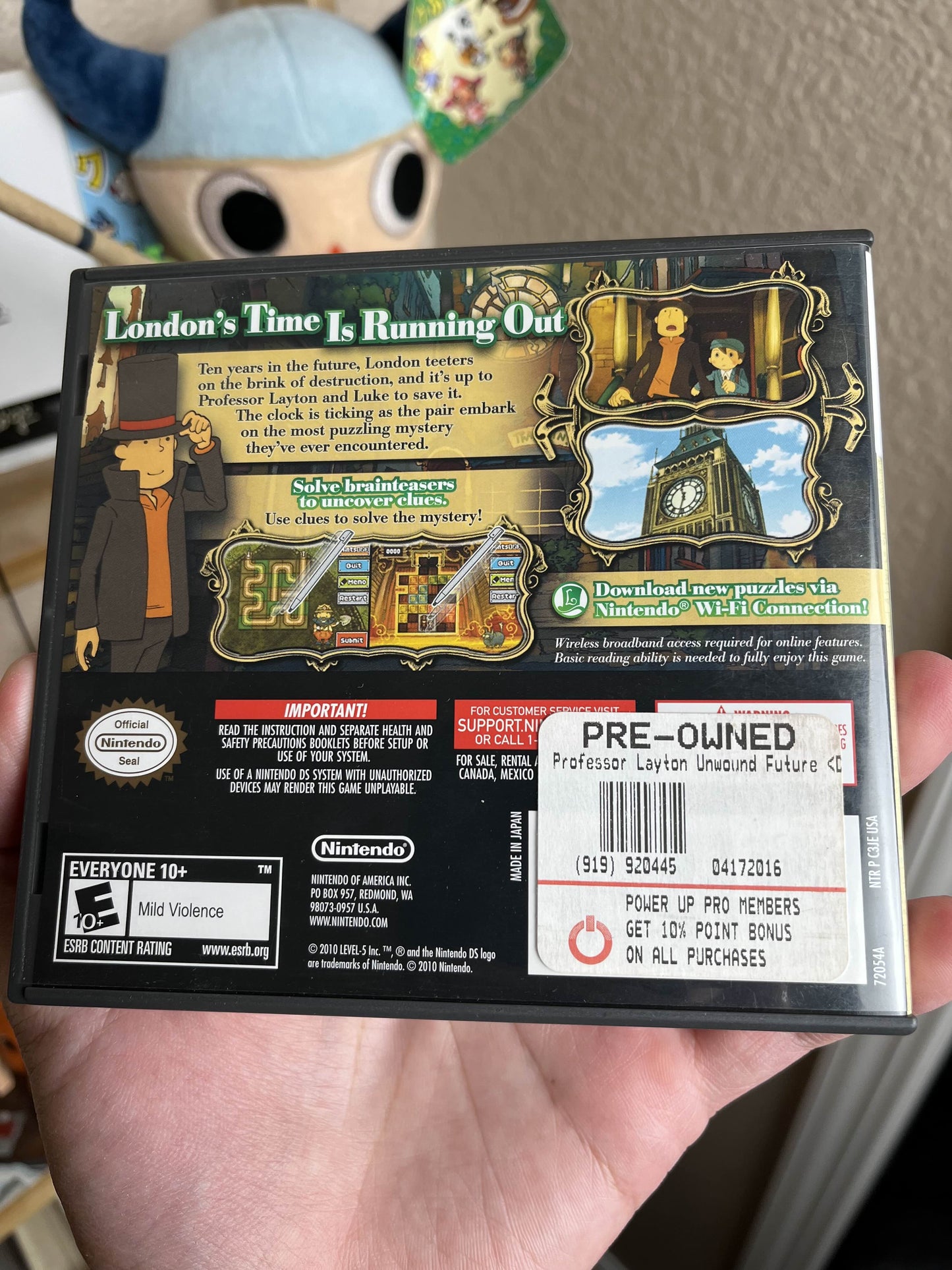 Professor Layton Unwound Future DS Clean CIB