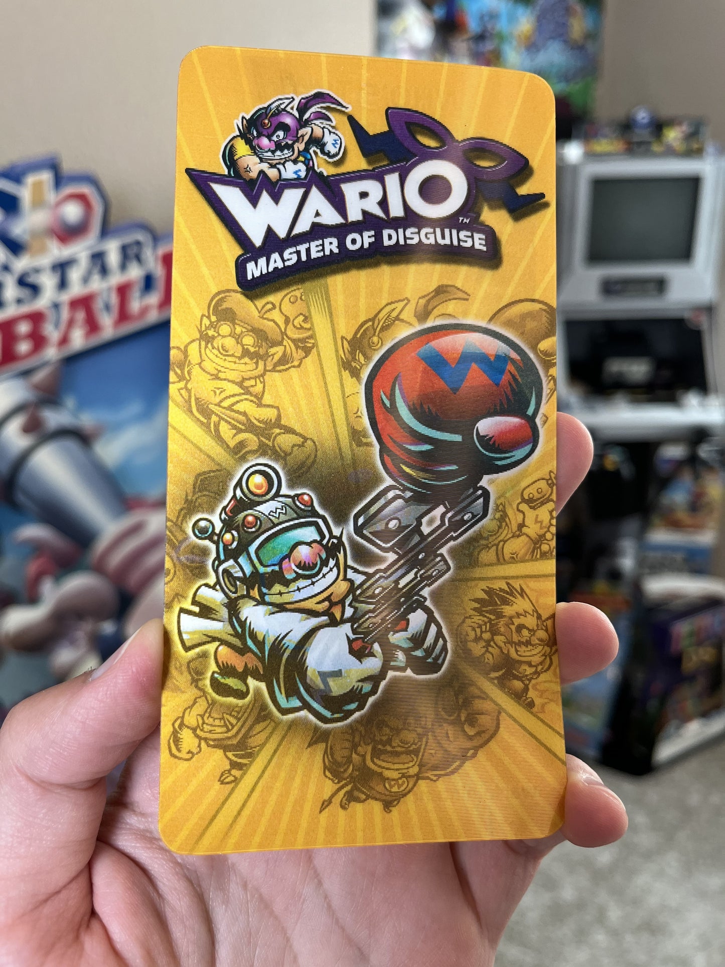 Wario Master of Disguise Promo Holographic Bookmark RARE