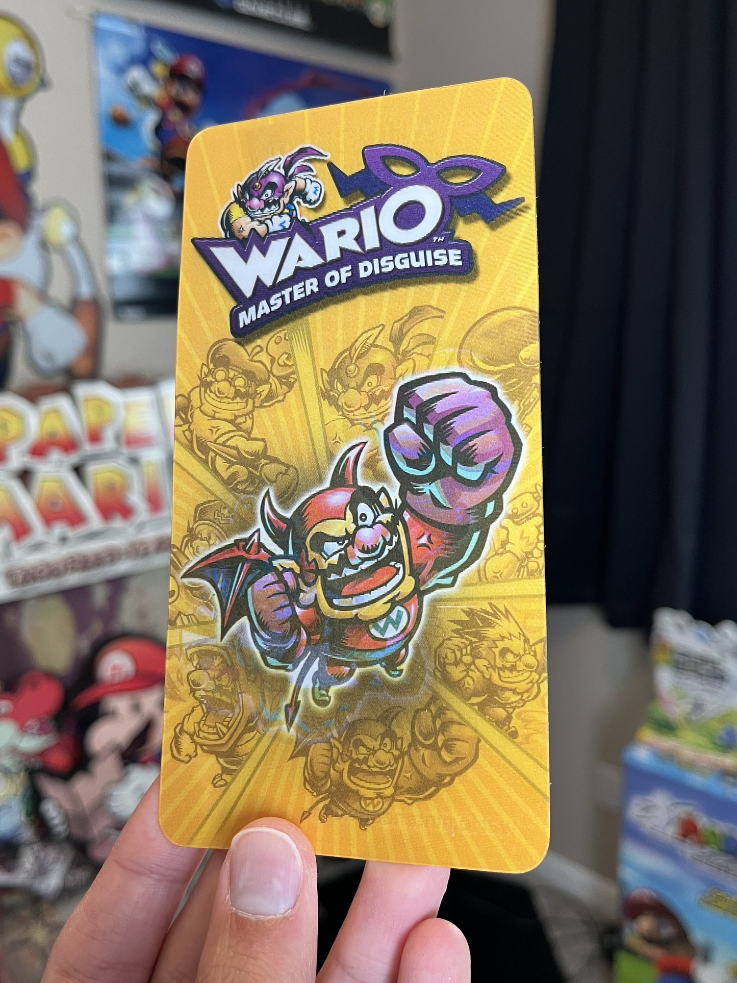 Wario Master of Disguise Lenticular Promo Bookmark