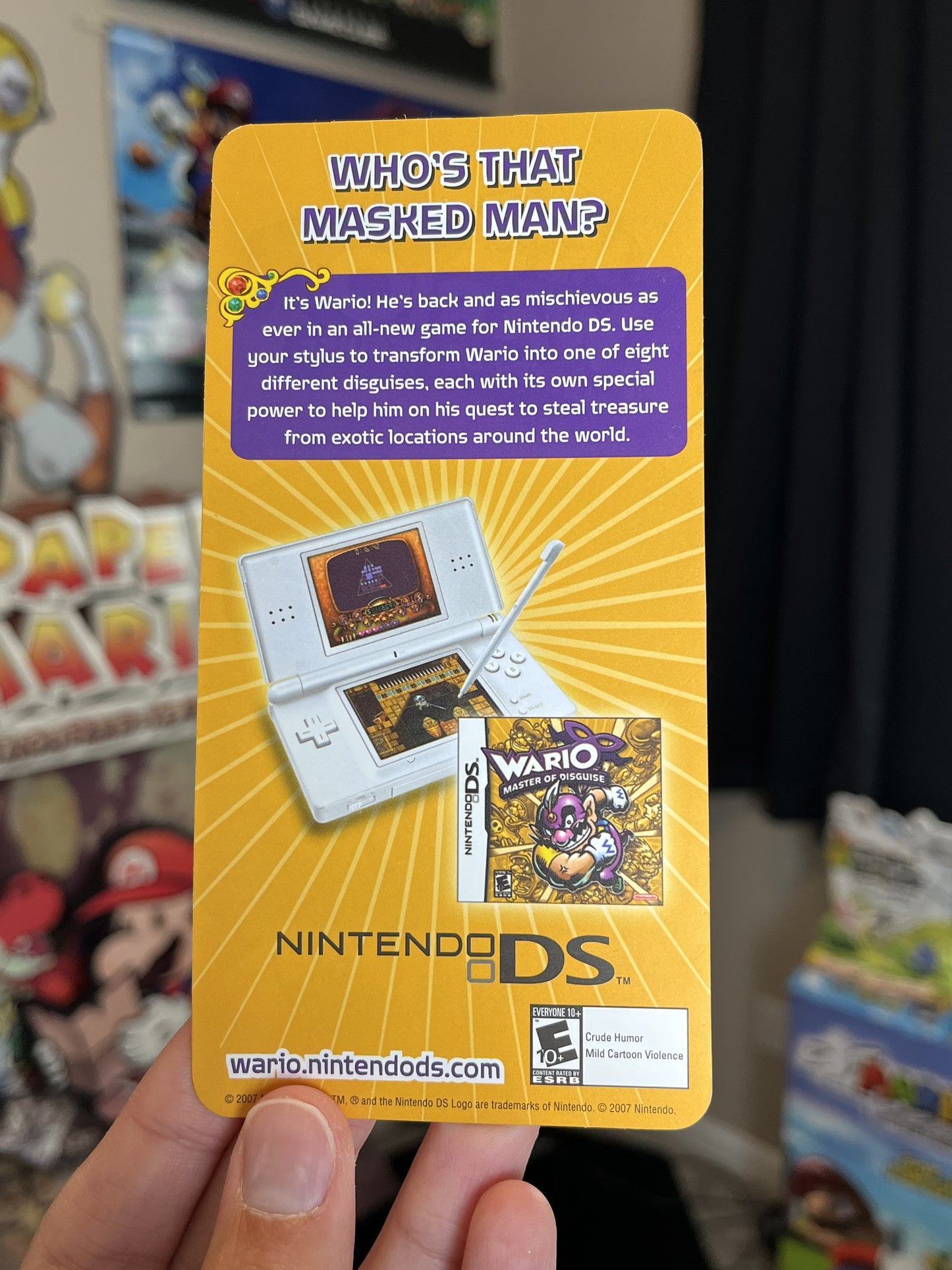 Wario Master of Disguise Lenticular Promo Bookmark