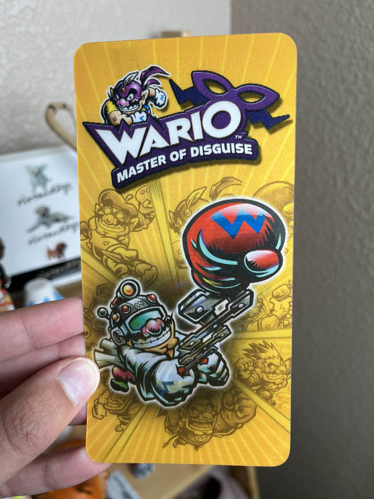 Wario Master of Disguise DS Lenticular Promo Bookmark