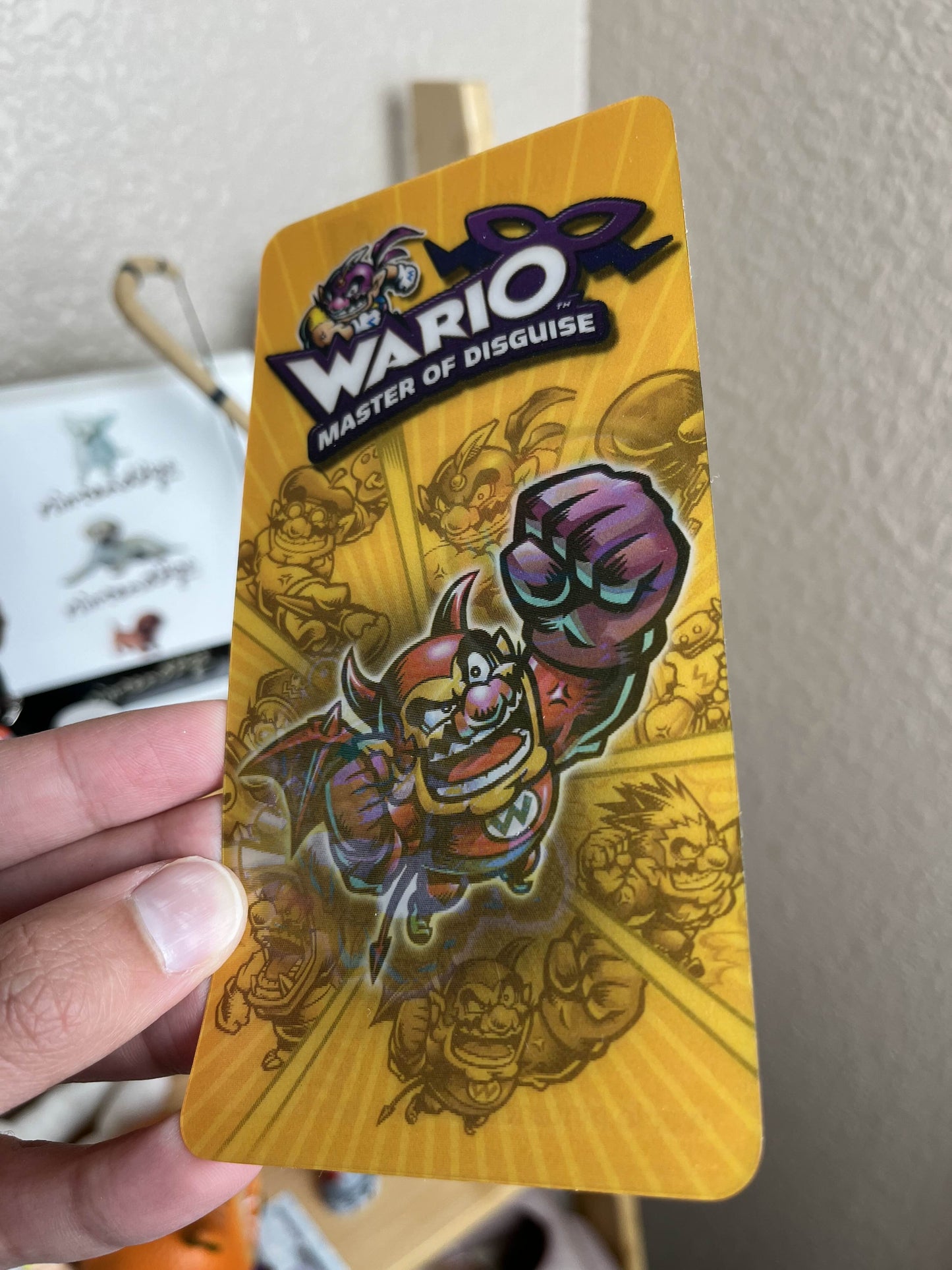 Wario Master of Disguise DS Lenticular Promo Bookmark