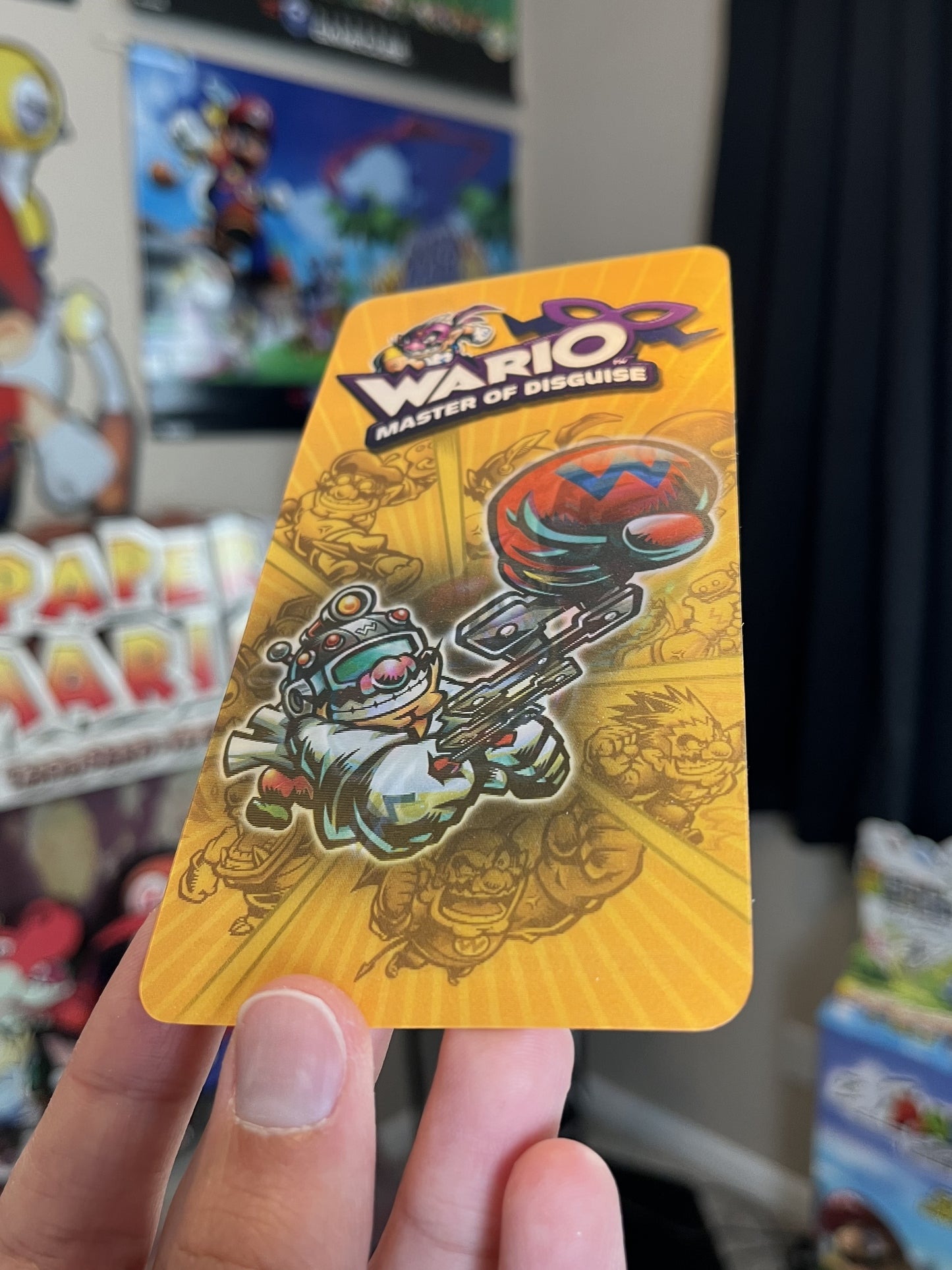 Wario Master of Disguise Lenticular Promo Bookmark