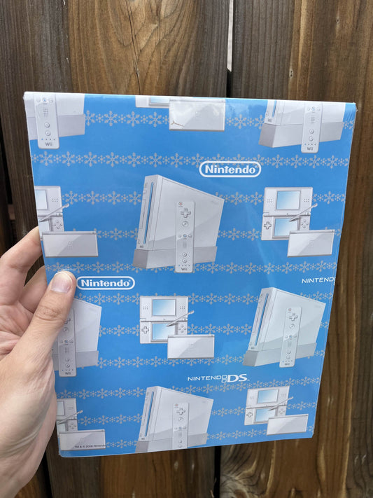 Nintendo DS/Wii Era Christmas Wrapping Paper/Gift Box? Unused