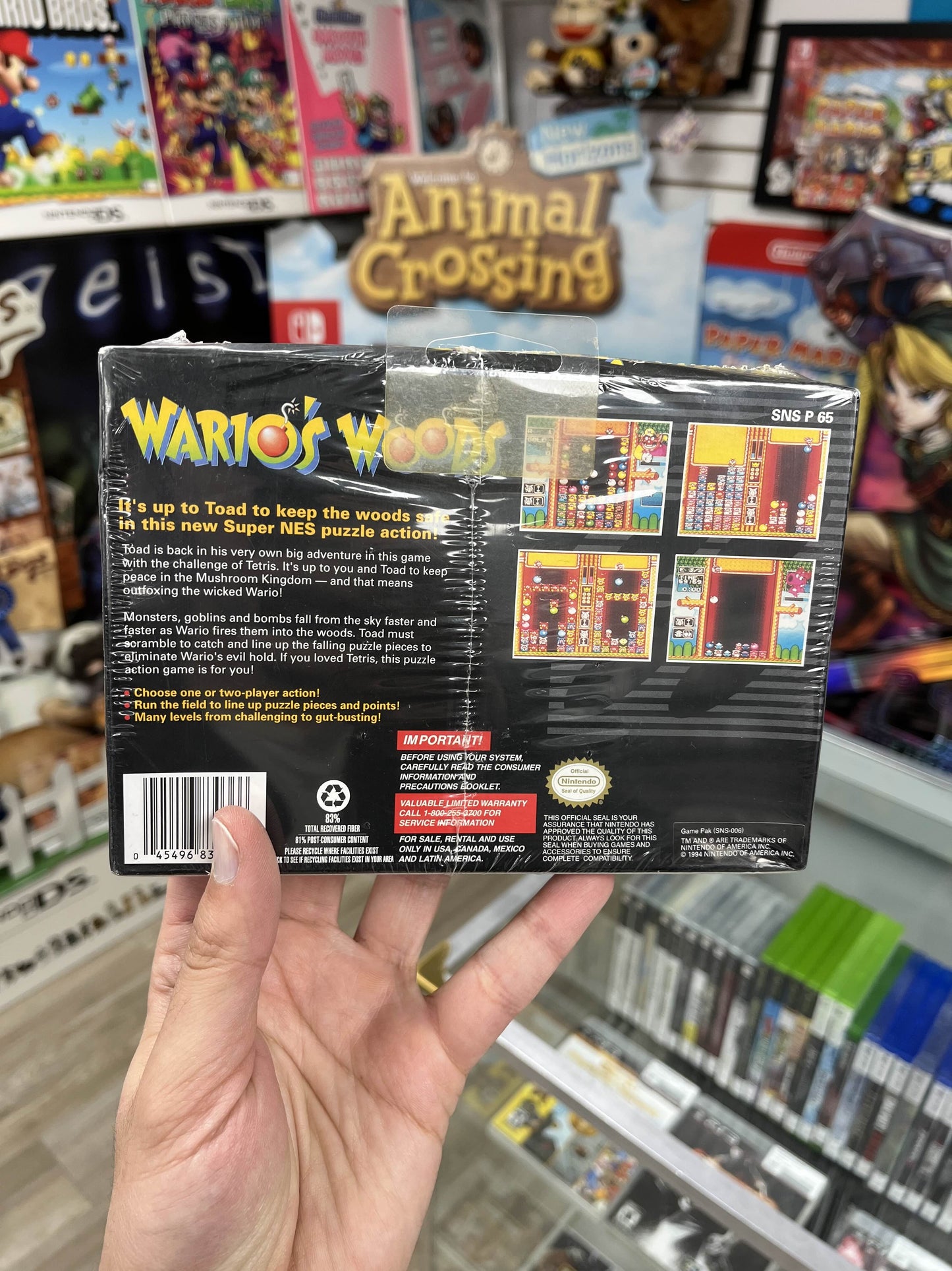 Wario's Woods SNES Sealed