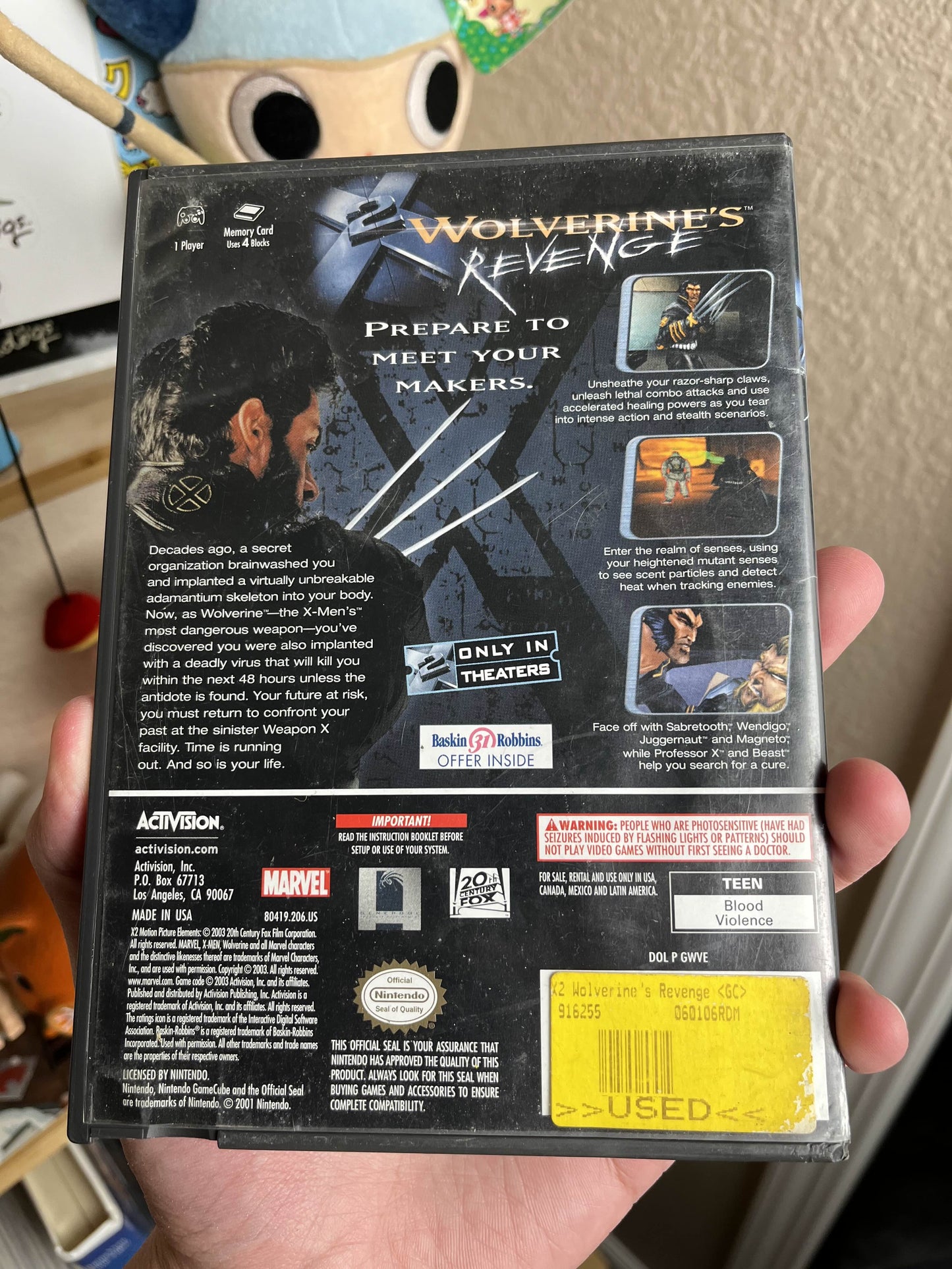 X-Men 2 Wolverine's Revenge GameCube CIB