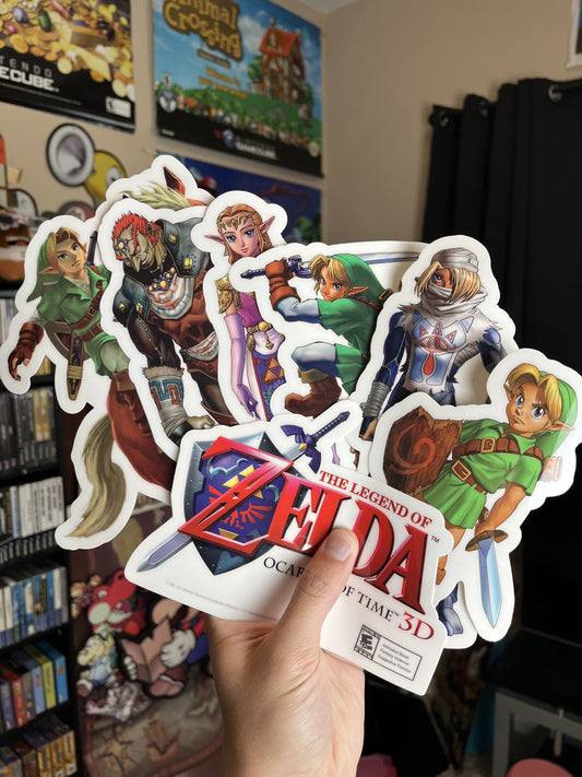 Zelda Ocarina of Time 3D Window Decal Set New RARE